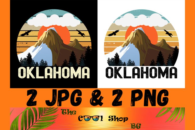 Retro Oklahoma Vintage Sublimation Png, Oklahoma Sunset Png example image 1