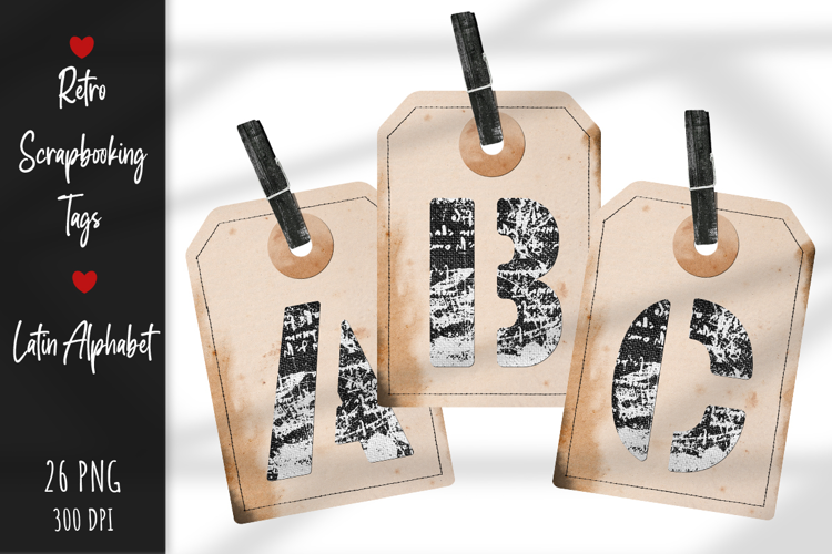 Retro Paper Tag with Latin Letters