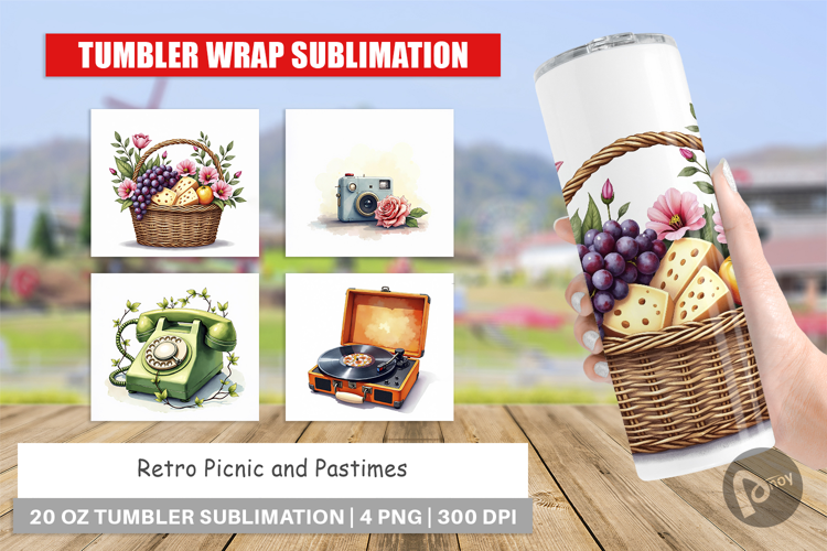 Retro Picnic & Pastimes Tumbler