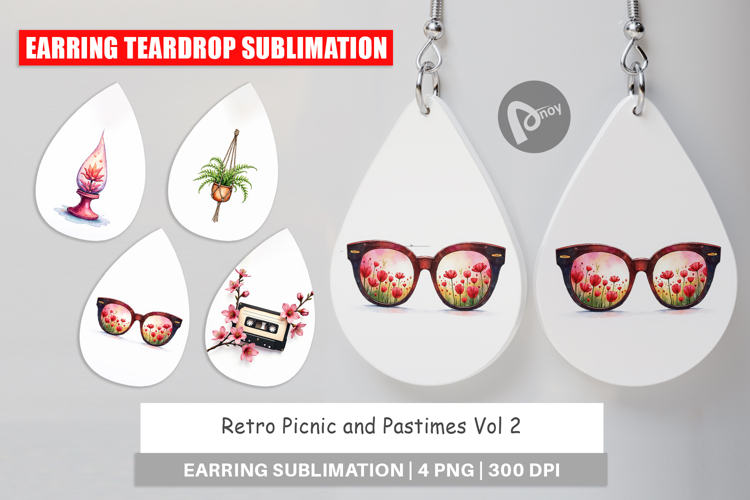 Retro Picnic & Pastimes Earring