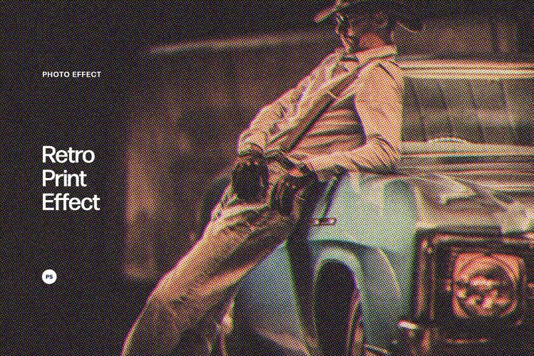 Retro Print Photo Effect example image 1