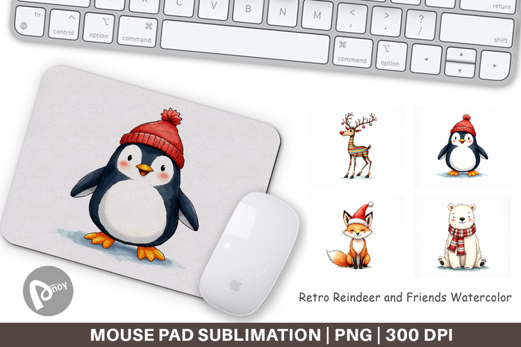 Reindeer and Friends Mouse Pad