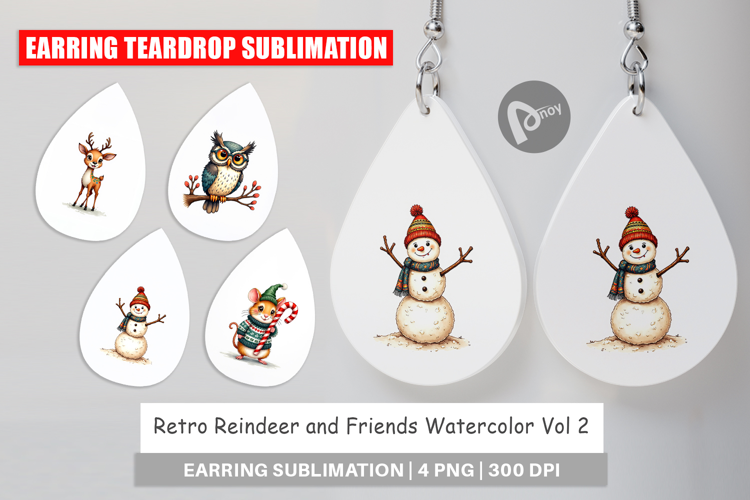 Reindeer and Friends Earring