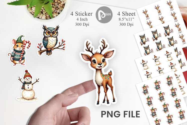 Reindeer and Friends Sticker