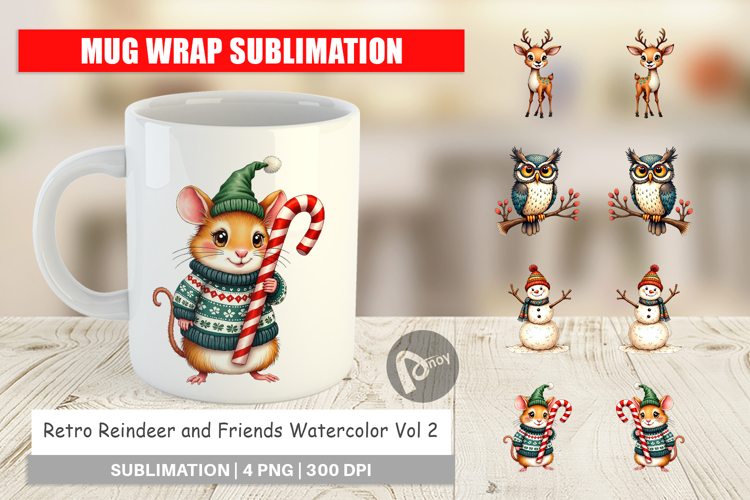 Reindeer and Friends Mug Wrap