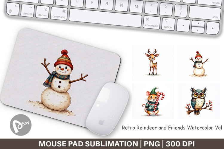 Reindeer and Friends Mouse Pad