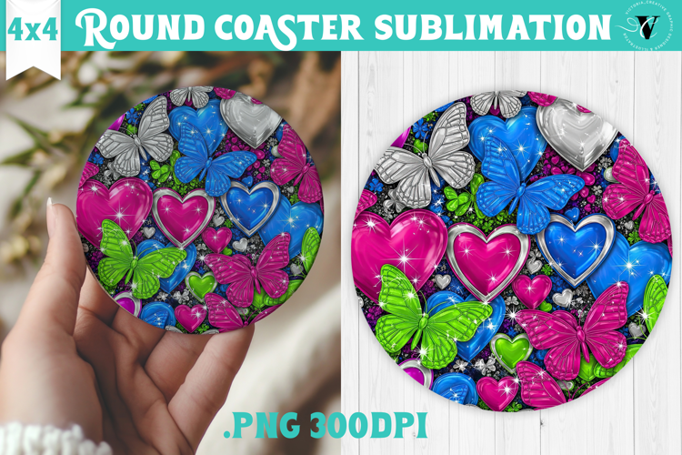 Vintage vibe Round Coaster | Y2K glamorous style