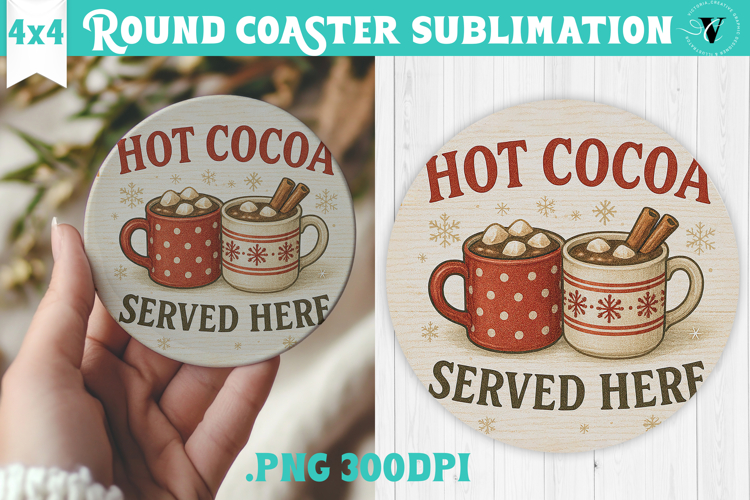 Retro Christmas Round Coasters | Christmas quotes