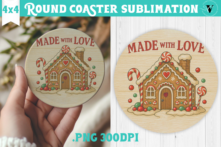 Retro Christmas Round Coasters | Christmas quotes