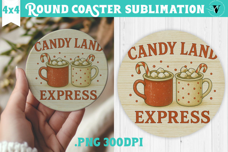 Retro Christmas Round Coasters | Christmas quotes