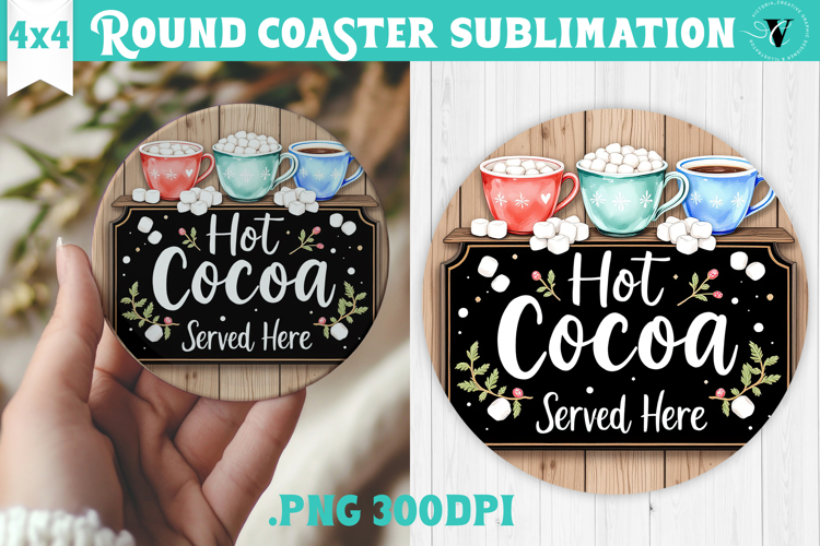 Retro Christmas Round Coasters | Christmas quotes