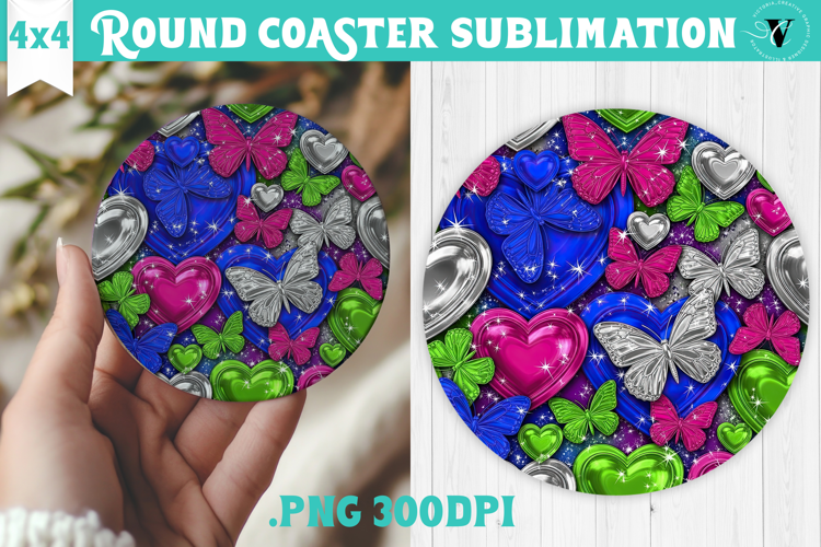 Vintage vibe Round Coaster | Y2K glamorous style