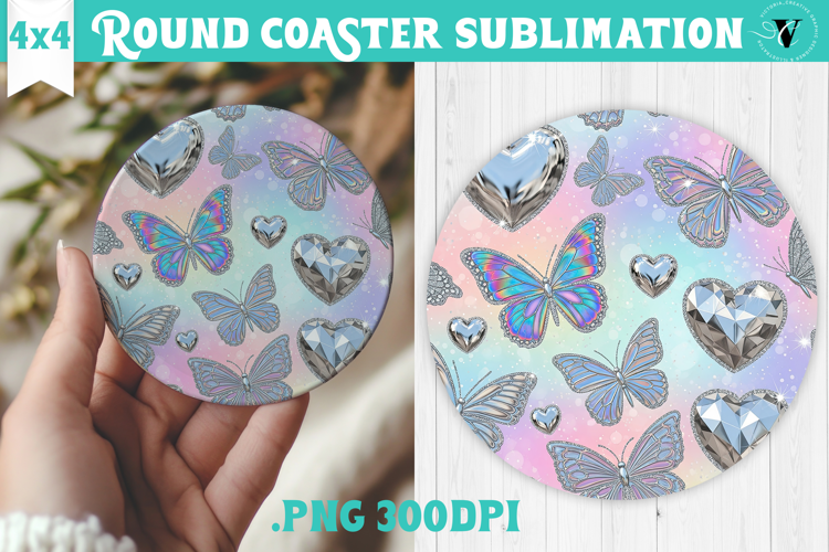 Vintage vibe Round Coaster | Y2K glamorous style