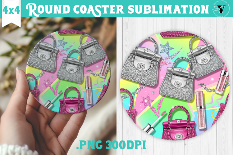 Vintage vibe Round Coaster | Y2K glamorous style