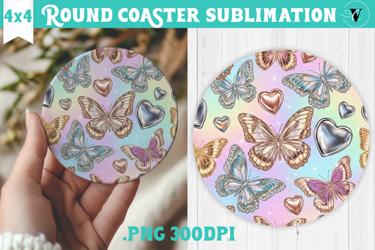 Vintage vibe Round Coaster | Y2K glamorous style
