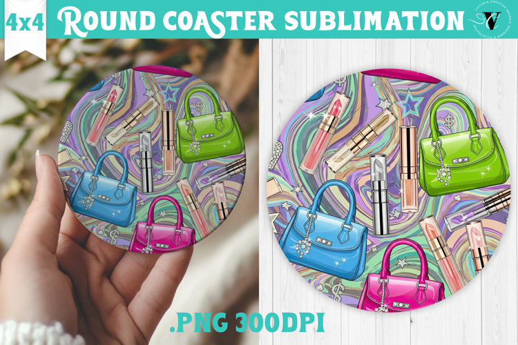 Vintage vibe Round Coaster | Y2K glamorous style