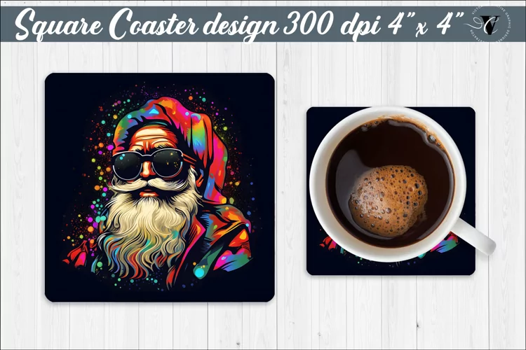 Square Coasters | Christmas sublimation