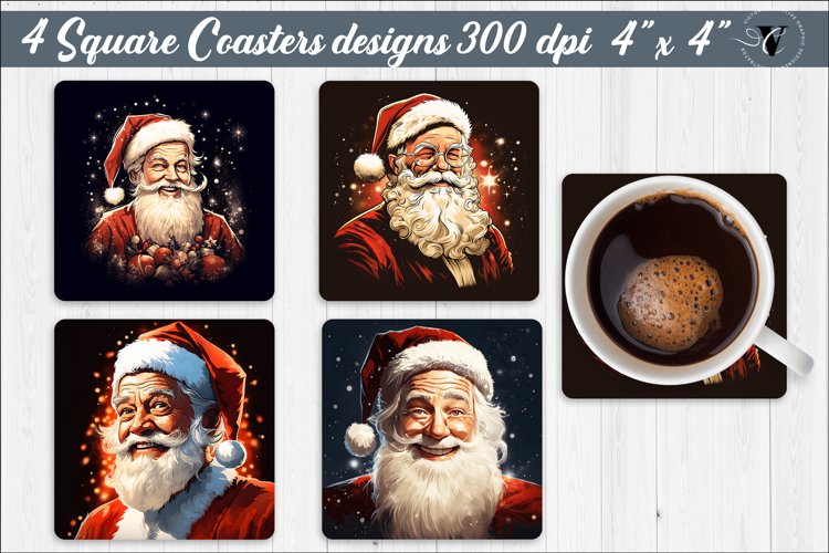 Square Coasters | Christmas sublimation