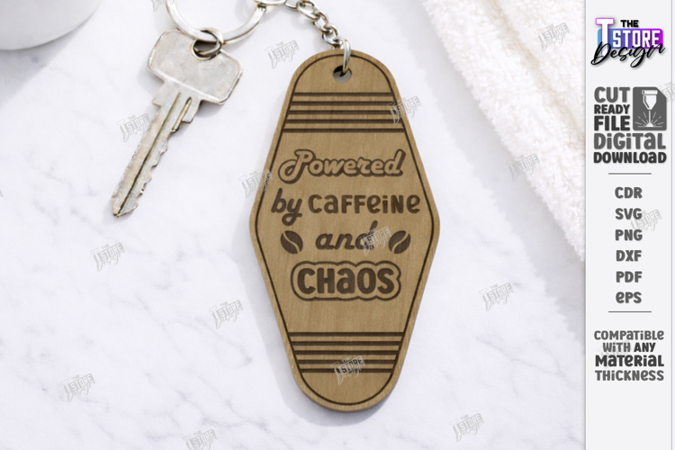 Retro Sarcastic Motel Keychain Laser Cut | Laser Engraving