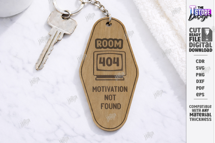 Retro Sarcastic Motel Keychain Laser Cut | Laser Engraving