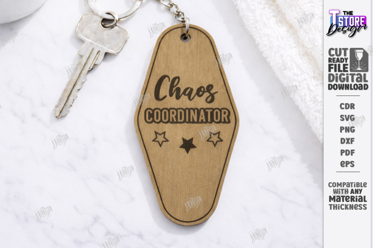 Retro Sarcastic Motel Keychain Laser Cut | Laser Engraving