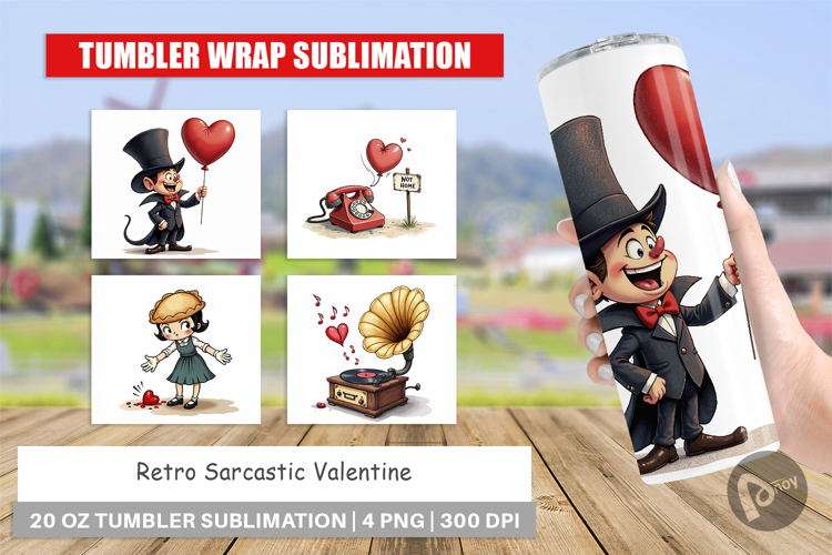 Retro Sarcastic Valentine Tumbler