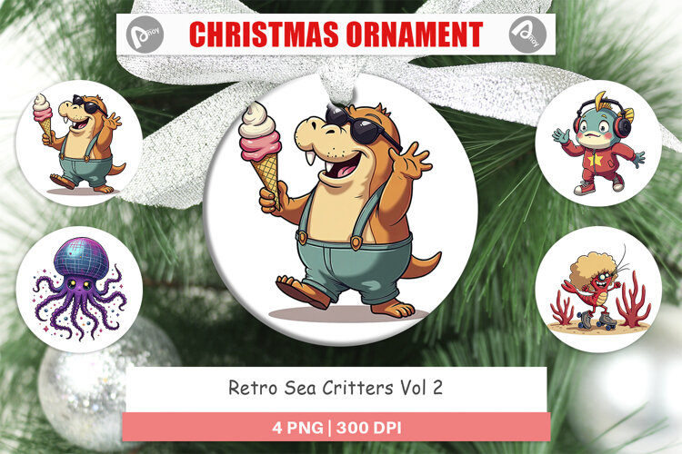 Ornament Retro Sea Critters example image 1