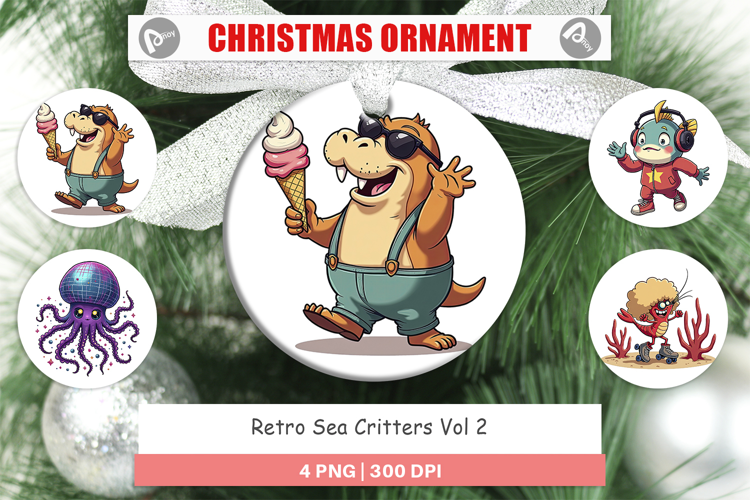 Ornament Retro Sea Critters