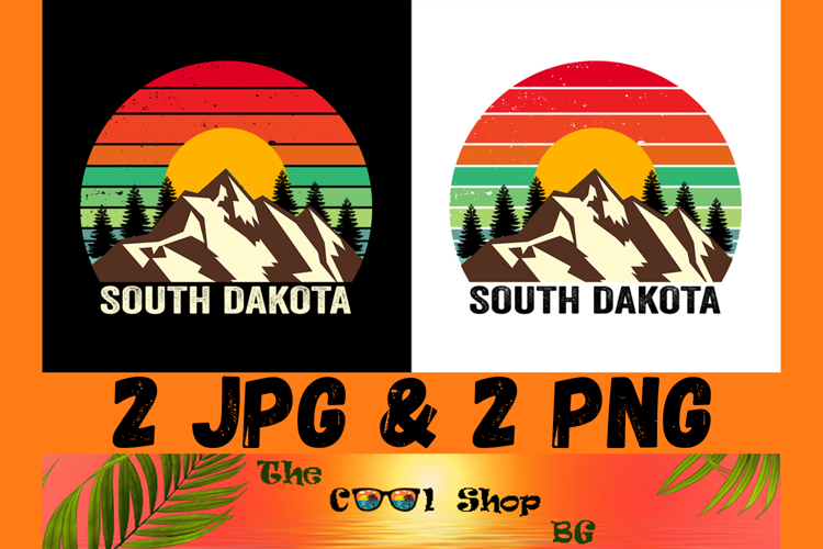 Retro South Dakota Vintage Sublimation Png, South Dakota Png