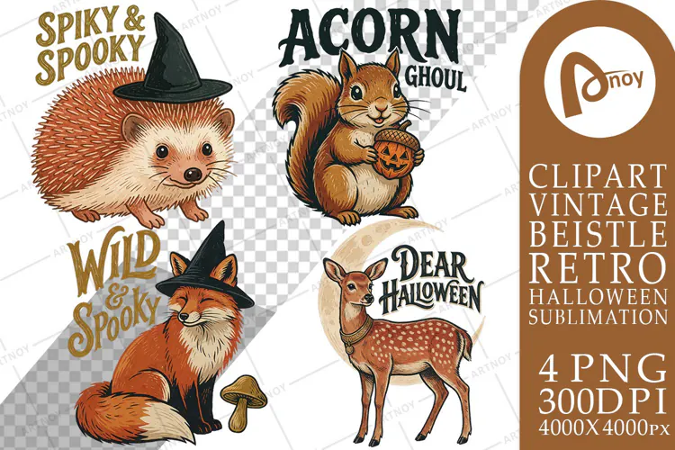 Retro Spooky Woodland Sublimation