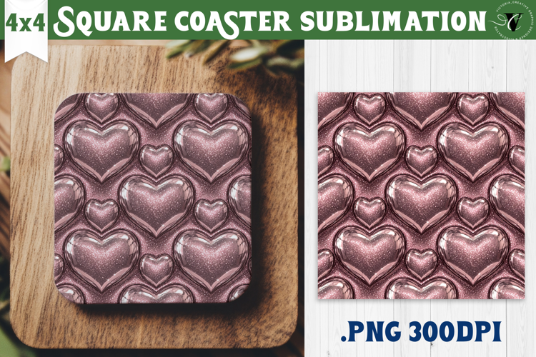 Vintage vibe Square Coasters | Y2K glamorous style