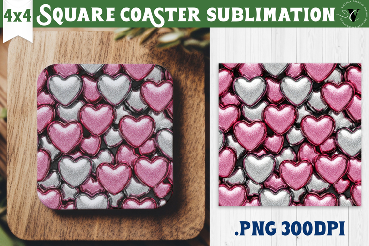 Vintage vibe Square Coasters | Y2K glamorous style