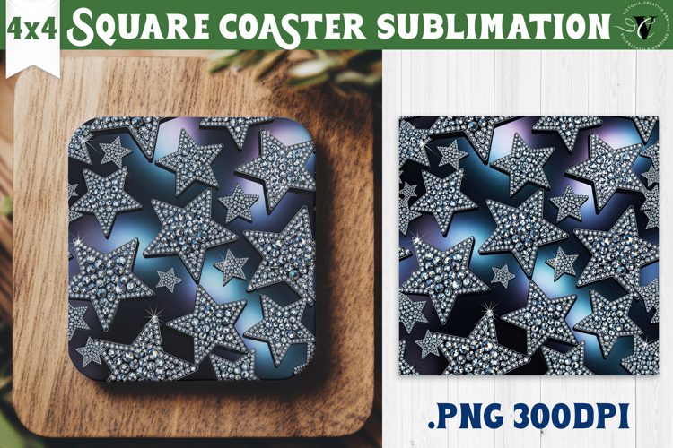 Vintage vibe Square Coasters | Y2K glamorous style