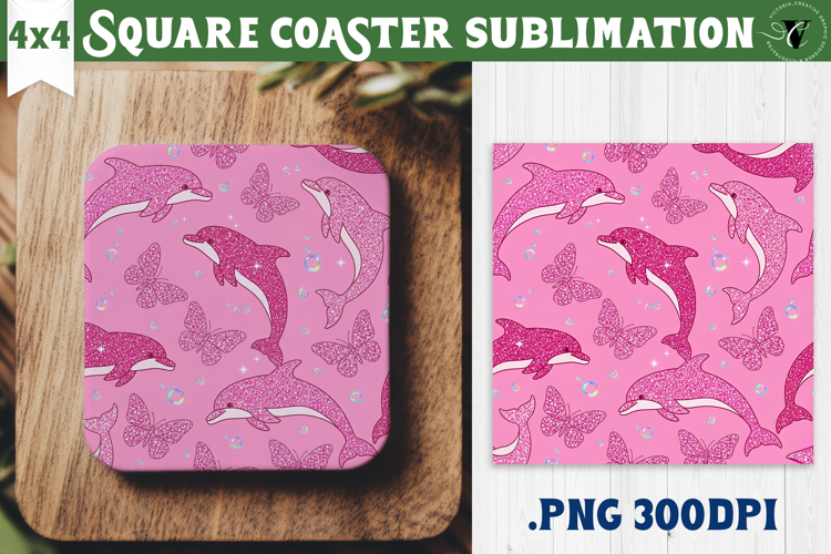Vintage vibe Square Coasters | Y2K glamorous style