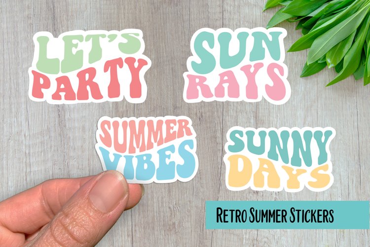 Retro Summer PNG Sticker Pack example image 1