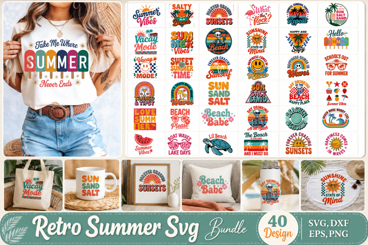 Retro Summer SVG Bundle