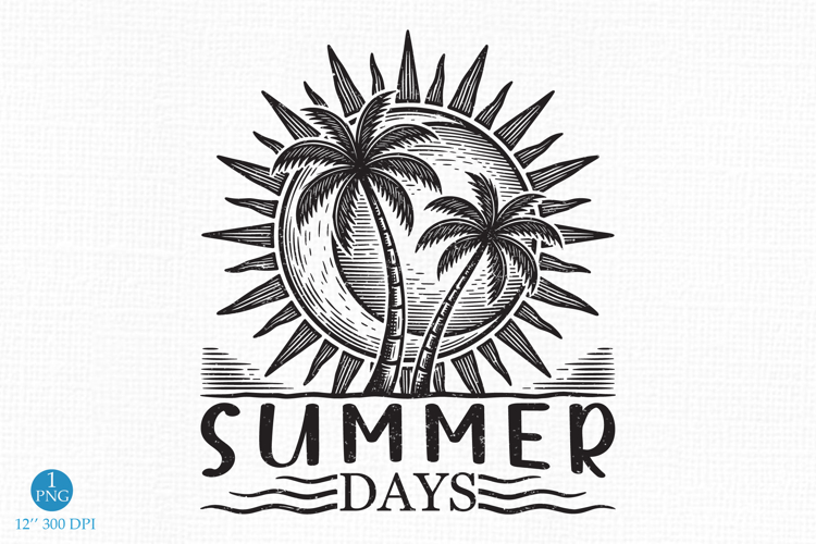 Retro Summer PNG Retro Summer shirt PNG example image 1