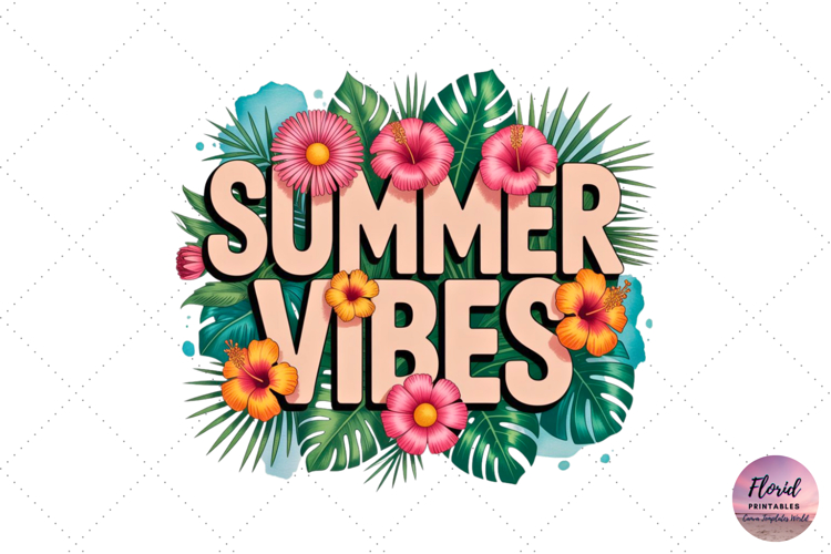 Vibrant Boho Summer Vibes PNG Clipart