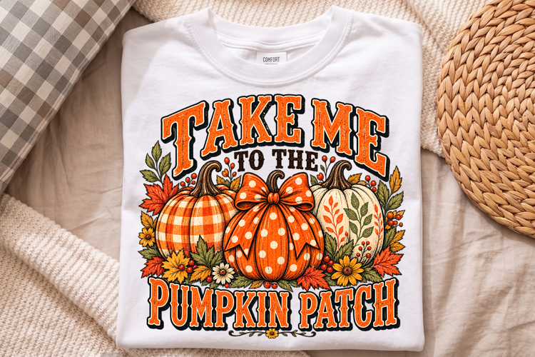 Retro Take Me To Pumpkin Patch Design, Pumpkin Patch PNG