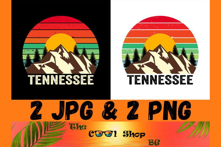 Retro Tennessee Vintage Sublimation Png, Tennessee Sunset example image 1