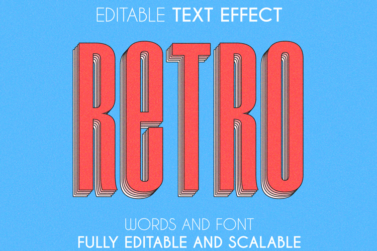 Retro Text Effect for Posters and Social Media | PSD