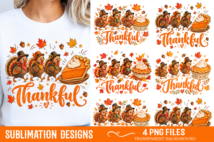 Retro Thanksgiving Pumpkin Pie Chasing Png, Funny Thanksgivi