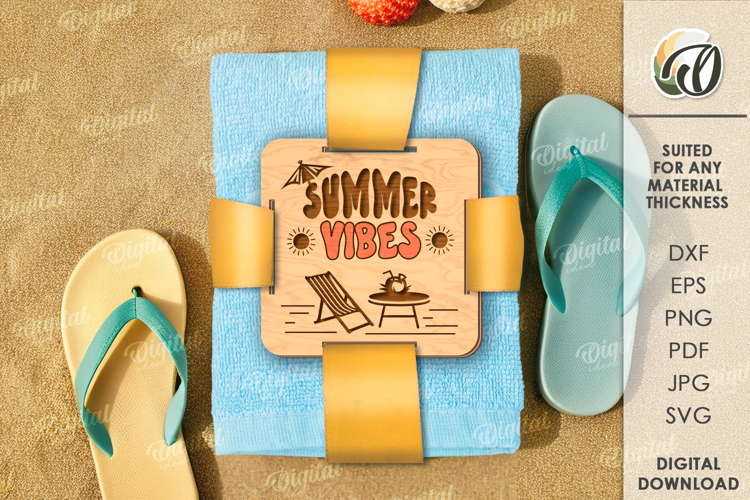 Retro towel gift tag Laser Cut