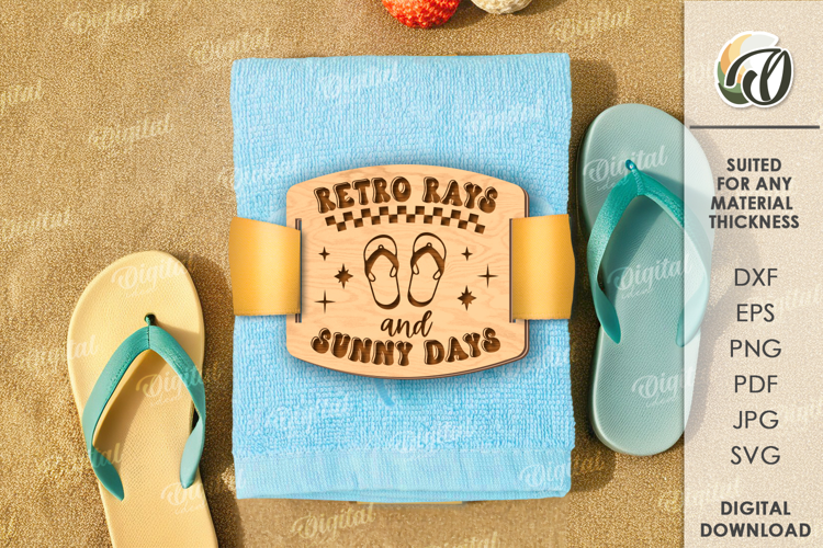 Retro towel gift tag Laser Cut