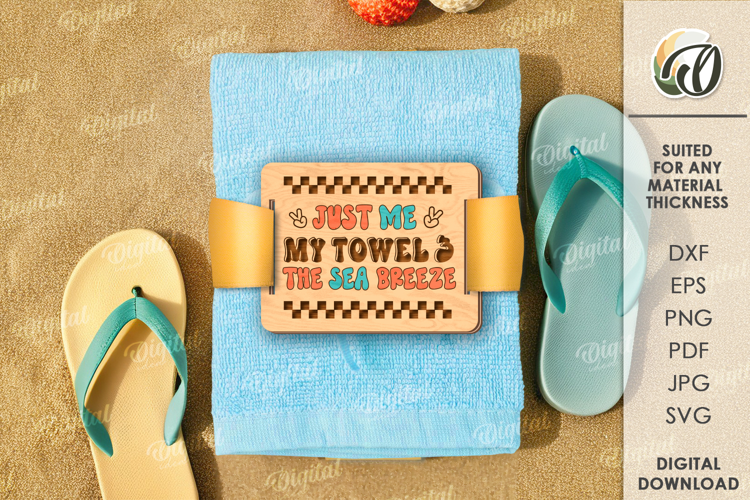Retro towel gift tag Laser Cut