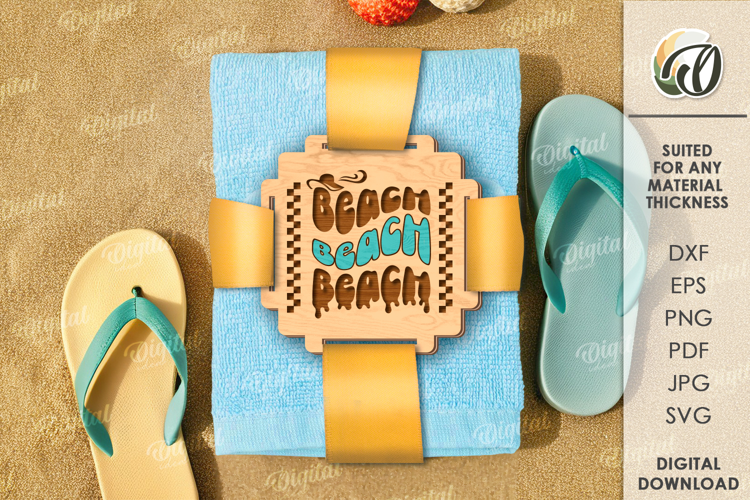 Retro towel gift tag Laser Cut