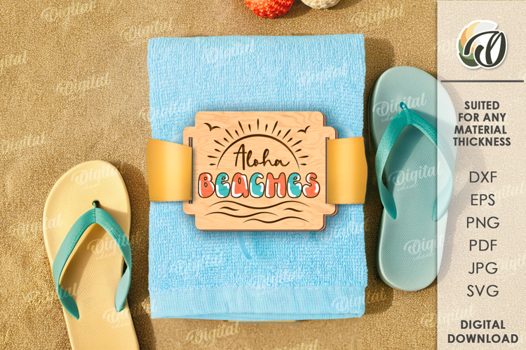Retro towel gift tag Laser Cut