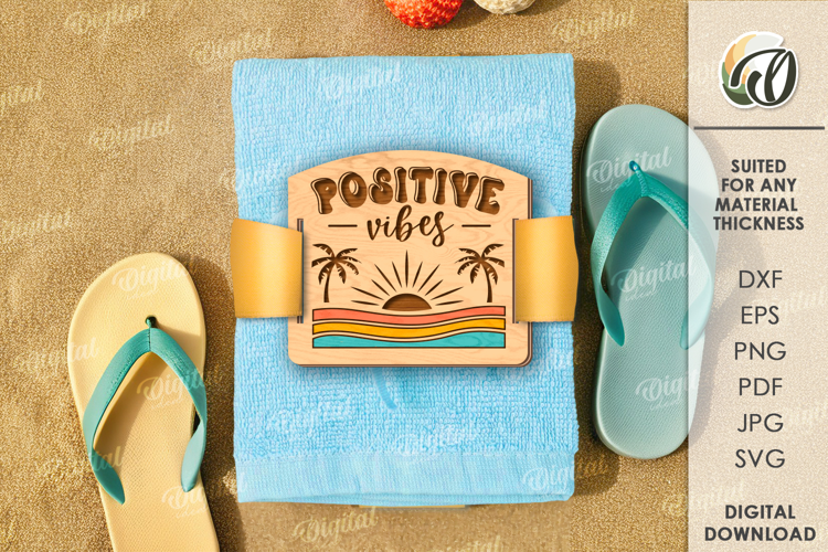 Retro towel gift tag Laser Cut
