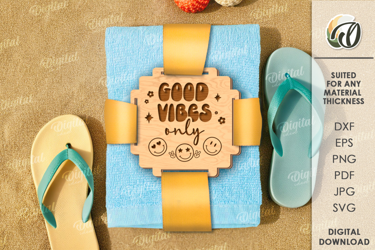 Retro towel gift tag Laser Cut