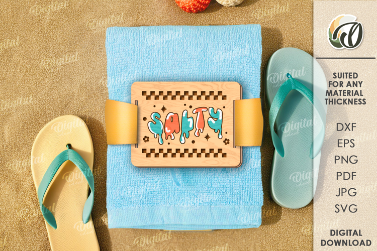 Retro towel gift tag Laser Cut